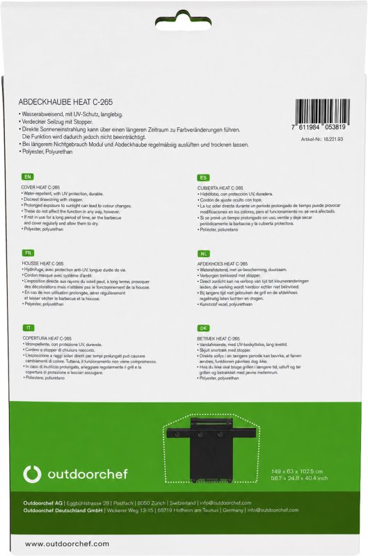 Outdoorchef Abdeckhaube HEAT C-265 Grillstation