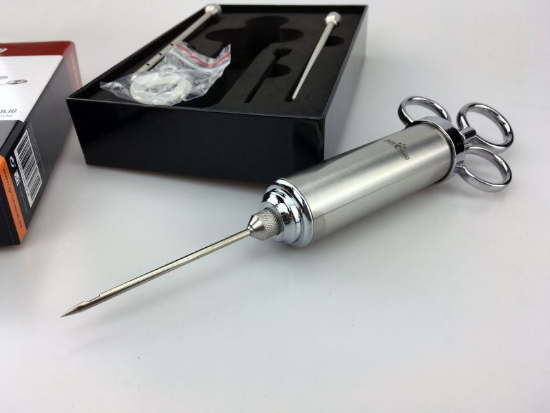 Grillfürst Profi Marinierspritze aus Edelstahl