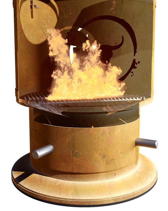 Moesta Bandit FirePlace 57 cm Durchmesser - inkl. Asado Grill Aufsatz und Ablagebretter Bambus