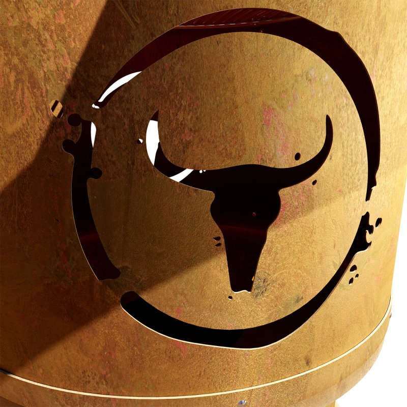 Moesta Bandit FirePlace 57 cm Durchmesser - inkl. Asado Grill Aufsatz und Ablagebretter Bambus