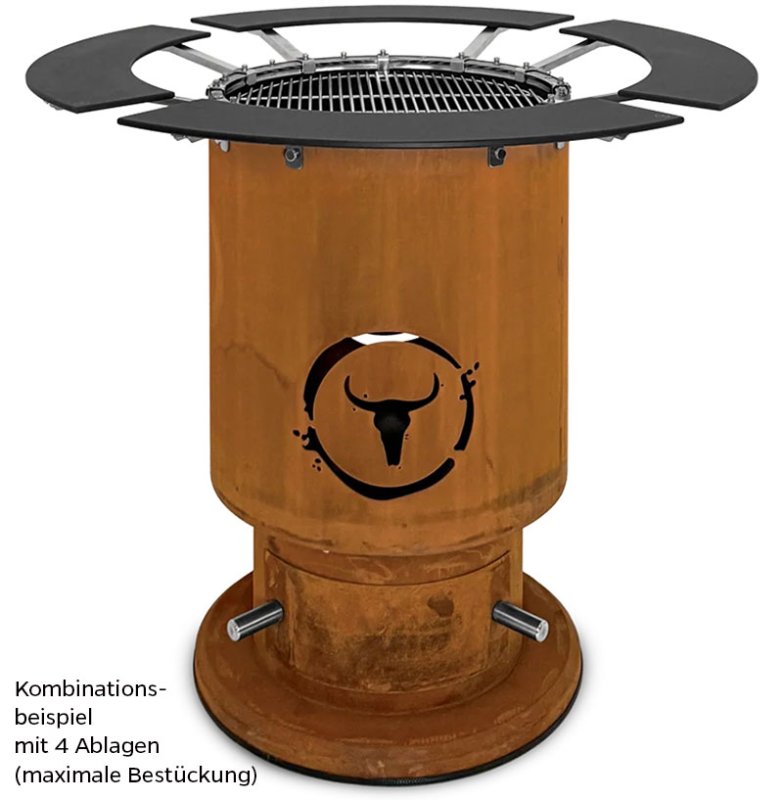 Moesta Bandit 2.0 FirePlace - Ablagebrett PaperPlank schwarz mit Halterung oben