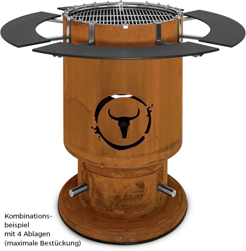 Moesta Bandit 2.0 FirePlace - Ablagebrett PaperPlank schwarz mit Halterung unten