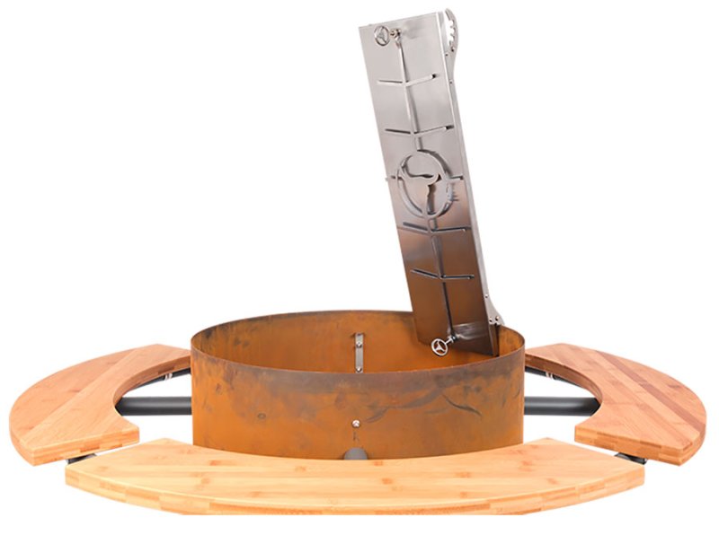 Moesta Björn Flammlachsbrett Edelstahl - für Bandit / Kugelgrills