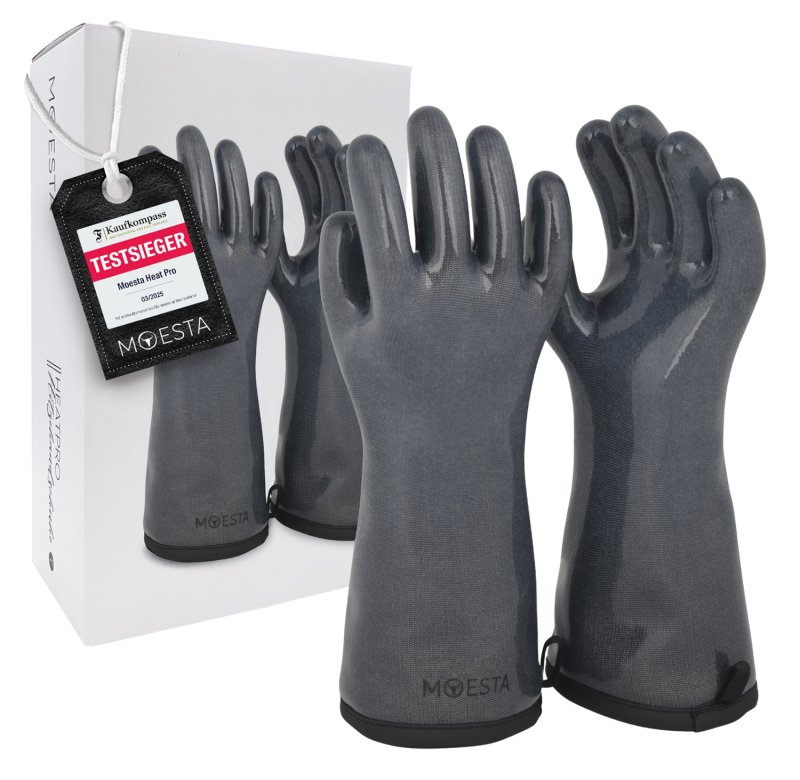 Moesta HeatPro Gloves - Grillhandschuhe aus Silikon - anthrazit in Größe L (9)