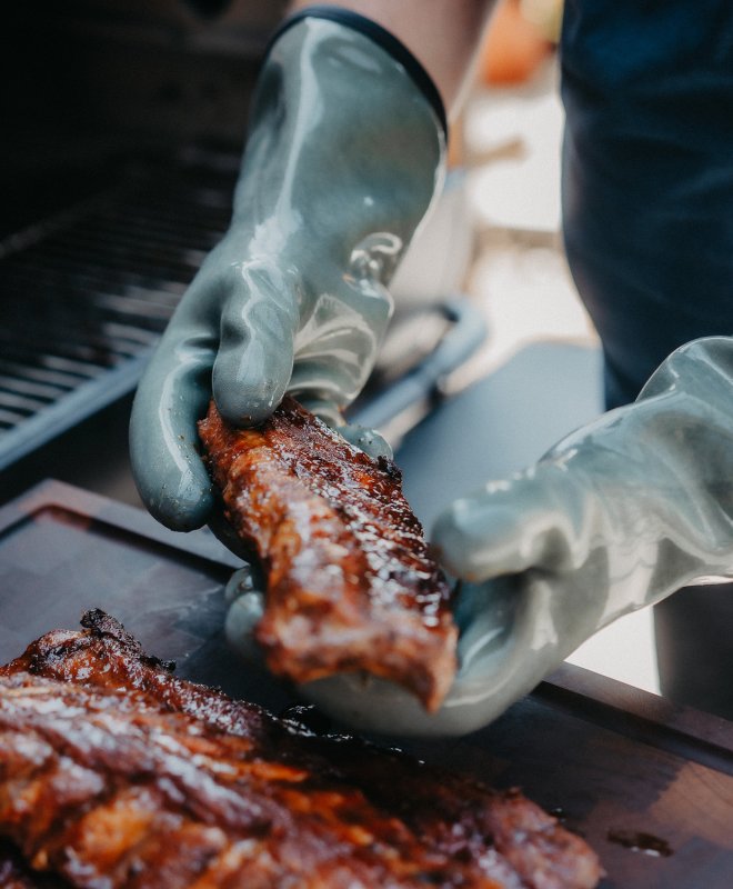 Moesta HeatPro Gloves - Grillhandschuhe aus Silikon - olivgrün in Größe S (7)