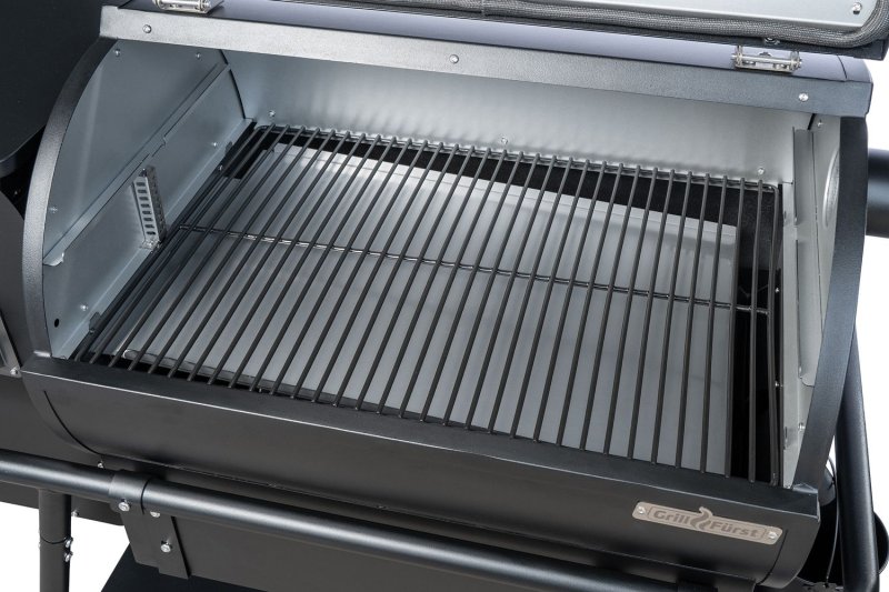 Moesta Pelletgrill Sheriff - Grillfürst Sonderedition - Mattschwarz - inkl. Abdeckhaube und Ablagebrett