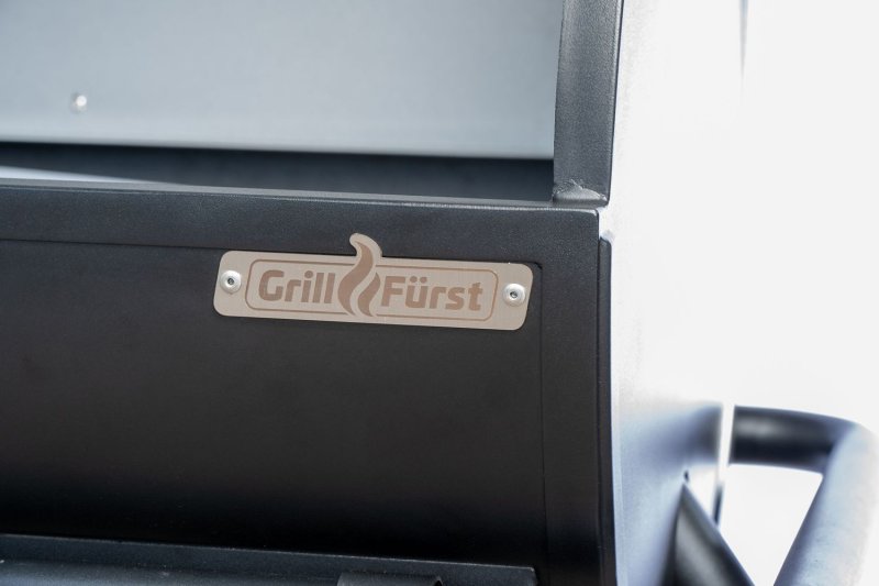Moesta Pelletgrill Sheriff - Grillfürst Sonderedition - Mattschwarz - inkl. Abdeckhaube und Ablagebrett