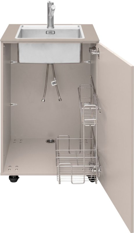 Grillfürst Moments Grillküche Smart mit Independence P590E Smartgrill, Independence P230E XXL Infrarotbrenner, Spüle, Pizzaschrank, inkl. Rückwand - Mediterran / Aeris