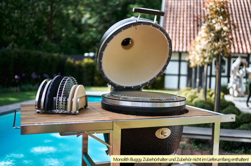 Monolith Grill AVANTGARDE.66 - satin-matt Schwarz - OHNE Gestell und Seitentische