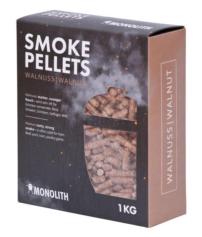 Monolith Smoke Pellets / Grillpellets Walnuss (Walnut) 1kg Karton