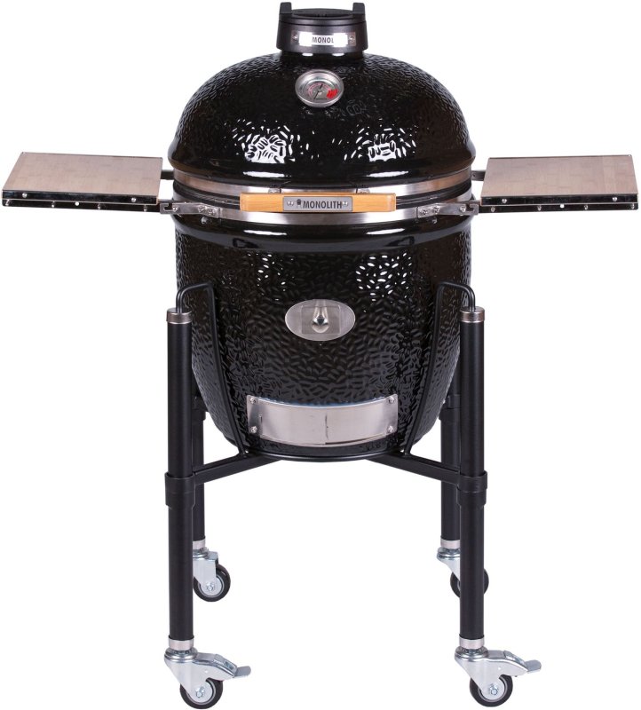 Monolith Grill CLASSIC PRO-Serie 2.0 Schwarz - MIT Gestell und Seitentischen - Retouren Grill