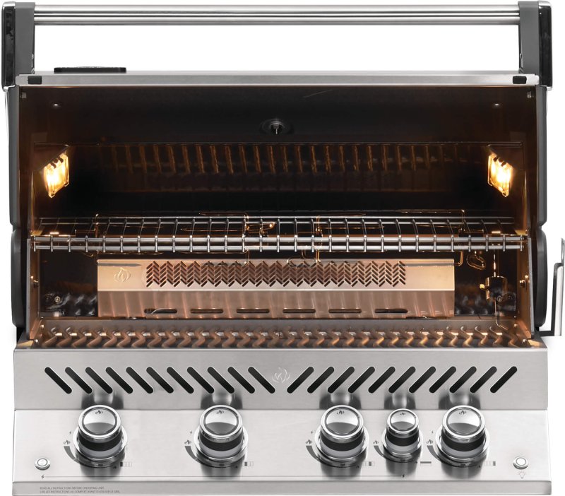 Napoleon Prestige Pro 500-3 Edelstahl Einbaugrill Gas - inkl. Drehspieß - Modell 2025