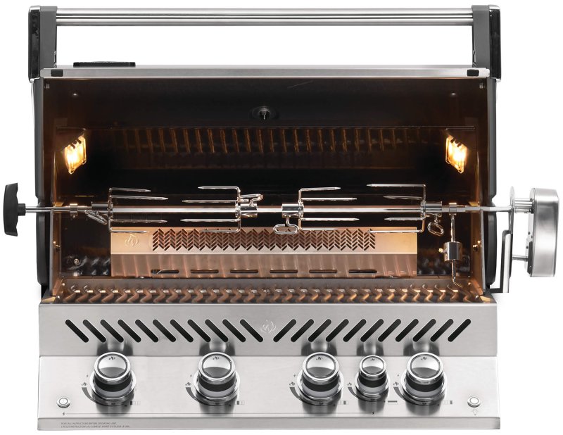 Napoleon Prestige Pro 500-3 Edelstahl Einbaugrill Gas - inkl. Drehspieß - Modell 2025