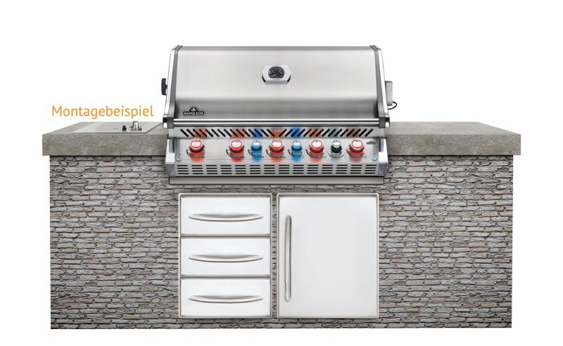 Napoleon Prestige Pro 665-3 Edelstahl Einbaugrill Gas - inkl. Drehspieß - Modell 2025