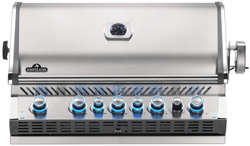 Napoleon Prestige Pro 665-3 Edelstahl Einbaugrill Erdgas - inkl. Drehspieß - Modell 2025
