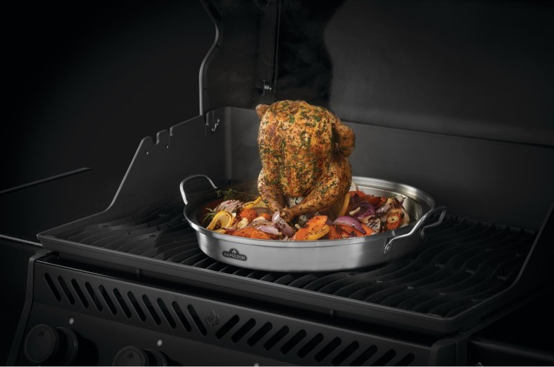 Napoleon PRO Edelstahl Hähnchenbräter / Hähnchenhalter 3in1