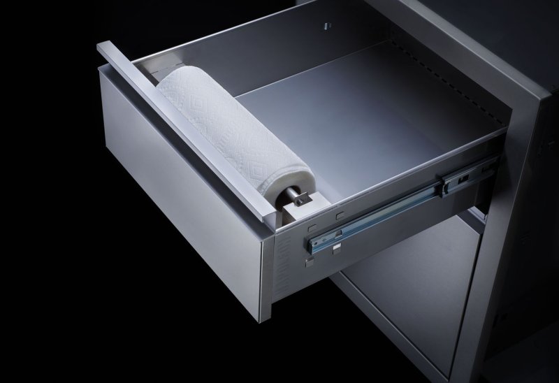 Napoleon Einbauschrank mit Mülleimerschrank und Küchenrollenhalter (46 x 61 cm)