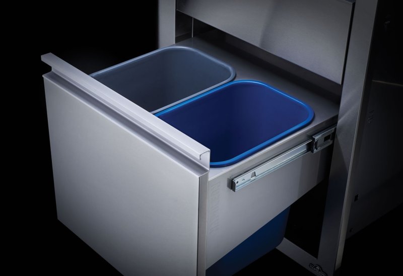 Napoleon Einbauschrank mit Mülleimerschrank und Küchenrollenhalter (46 x 61 cm)