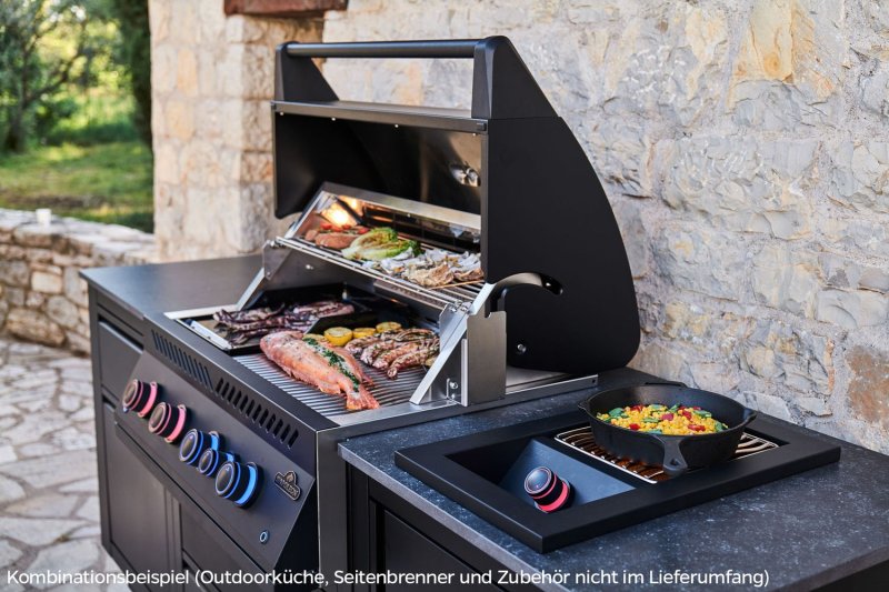 Napoleon 700-Series 32" BIG32-1 Mattschwarz Einbaugrill inkl. Drehspieß und Innenbeleuchtung