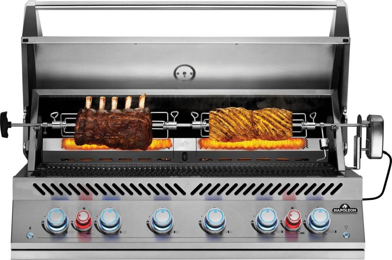 Napoleon 700-Series 44" BIG44-1 Edelstahl Einbaugrill inkl. Drehspieß und Innenbeleuchtung - Modell 2025
