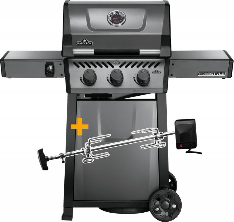 Napoleon Freestyle 365 Gasgrill, Graphit - Modell 2024 - X-DEAL inkl. Drehspiess