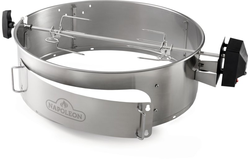 Napoleon Garraumerweiterung mit Heavy Duty Rotisserie und Ofenklappe für Ø 57 cm Holzkohle Kugelgrill
