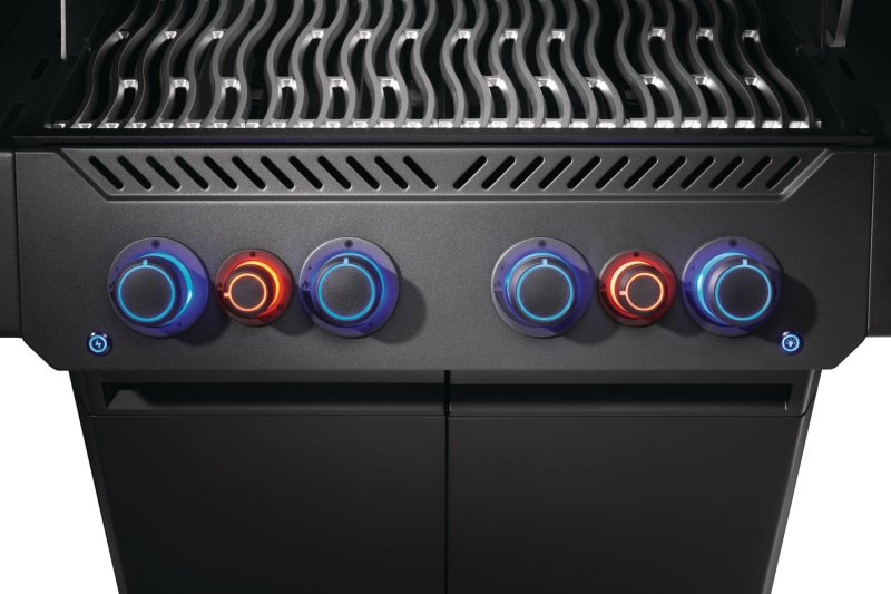 Napoleon Phantom Prestige 500 Connected Gasgrill - mit SIZZLE Zone und Heckbrenner - Edelstahl-Gussroste - 50 Jahre Napoleon Edition Heritage Blue - mit Jubliäums-Box