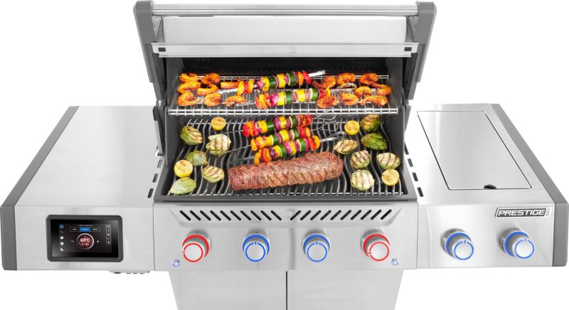 Napoleon Prestige PRO 500 Smart-Connected Gasgrill, Edelstahl - inkl. Drehspieß + Räucherbox GASM002