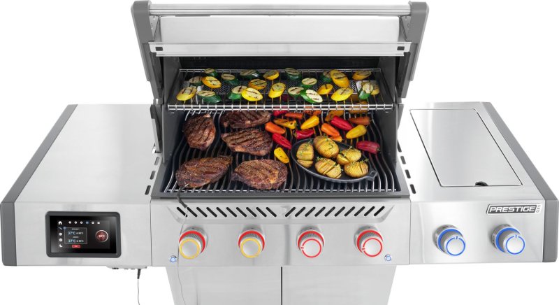 Napoleon Prestige PRO 500 Smart-Connected Gasgrill, Edelstahl - inkl. Drehspieß + Räucherbox GASM002