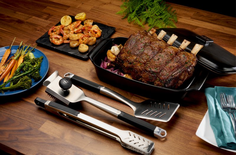 Napoleon Grillbesteckset PRO, 3-tlg. - mit Grillzange PRO, Grillwender PRO und Grillbürste PRO