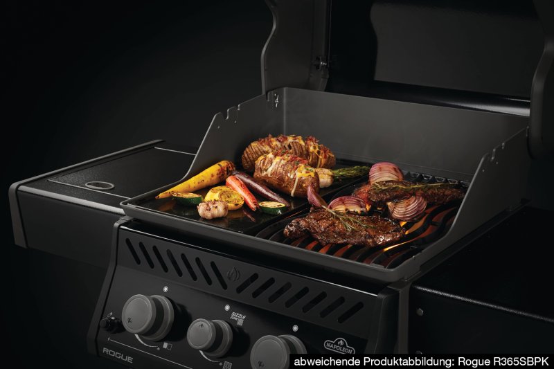 Napoleon Gasgrill Rogue 365 - Grillfürst Edition mattschwarz - inkl. Grillplatte und Abdeckhaube