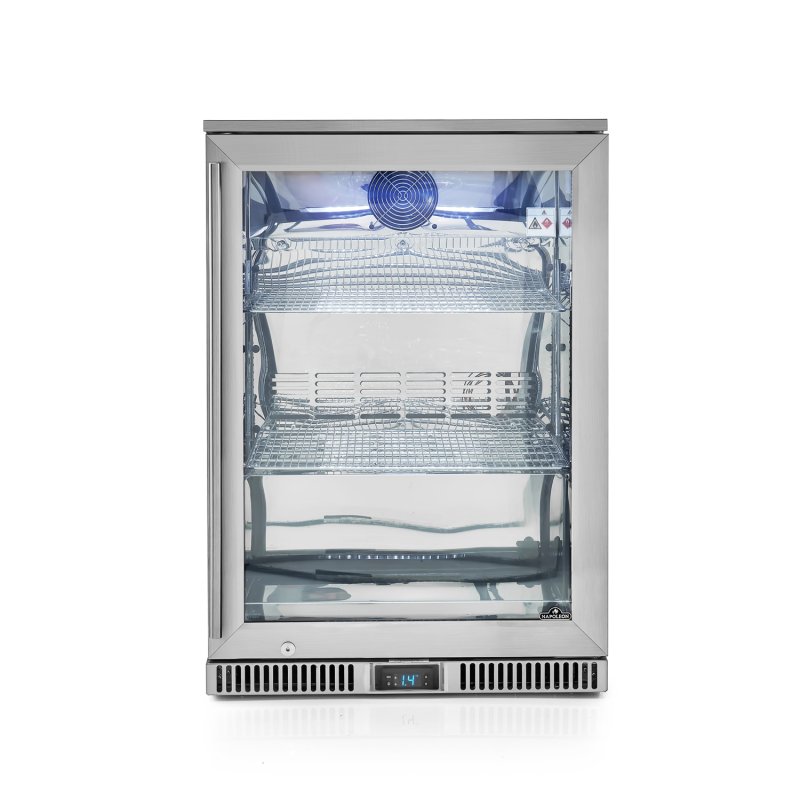 Napoleon Outdoor - Kühlschrank, 135 Liter, rechtsdrehende Tür mit Doppelverglasung und LED Beleuchtung - wasserdicht nach IP24