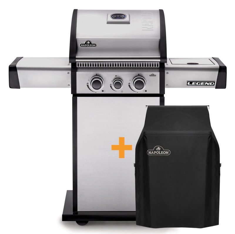 Napoleon Legend 325 Gasgrill - 2 Brenner mit Seitenbrenner - inkl. Napoleon Abdeckhaube