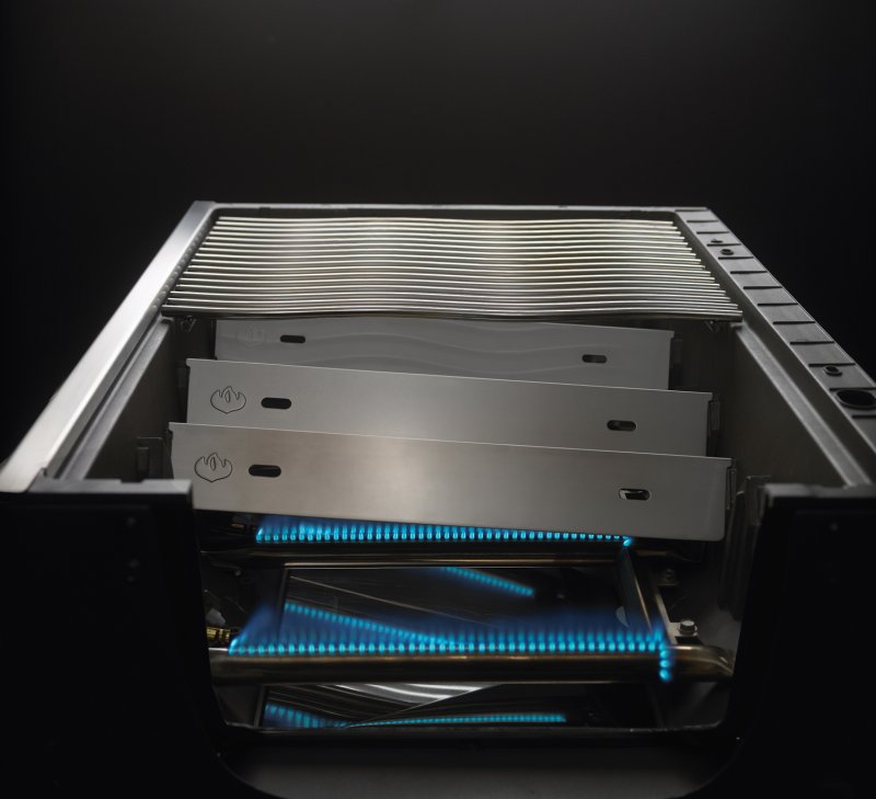 Napoleon Outdoor Küche Oasis Compact 105 mit Prestige 500 Einbaugrill und Einbau Sizzle Zone - inkl. Arbeitsplatte aus Feinsteinzeug