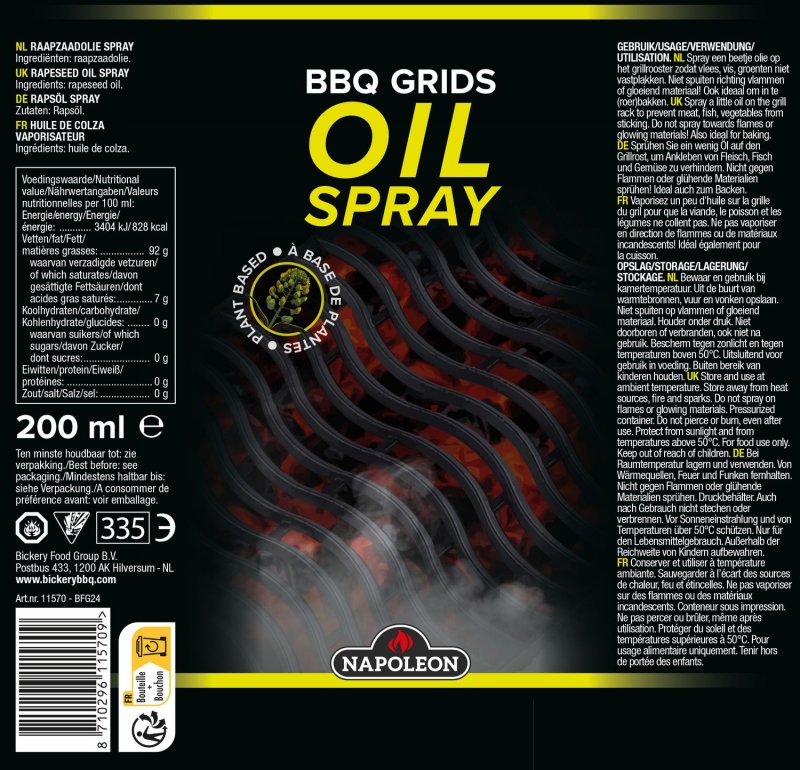 Napoleon Trennspray / Gusseisen Pflegespray - 200 ml