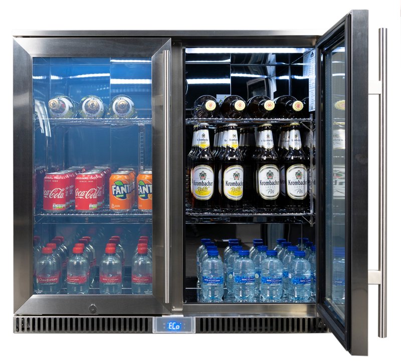 Napoleon Outdoor - Kühlschrank, 210 Liter, 2-türig mit Doppelverglasung und LED Beleuchtung - wasserdicht nach IP24