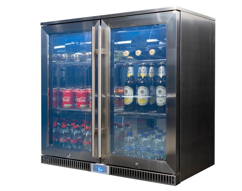 Napoleon Outdoor - Kühlschrank, 210 Liter, 2-türig mit Doppelverglasung und LED Beleuchtung - wasserdicht nach IP24