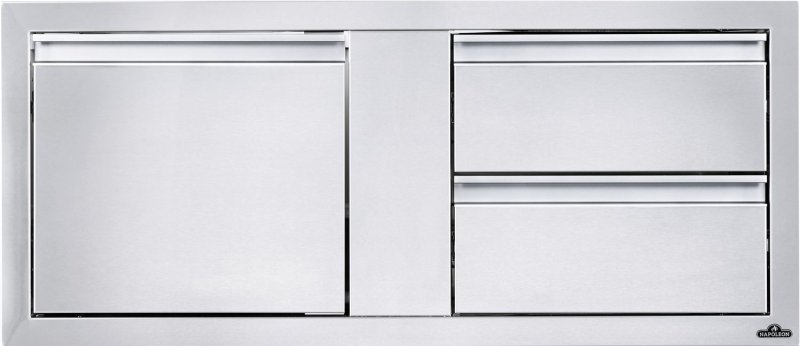Napoleon Einbauschrank mit Tür und 2 Schubladen Kombination (115 x 50 cm)