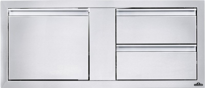 Napoleon Einbauschrank mit Tür und 2 Schubladen Kombination (115 x 50 cm)