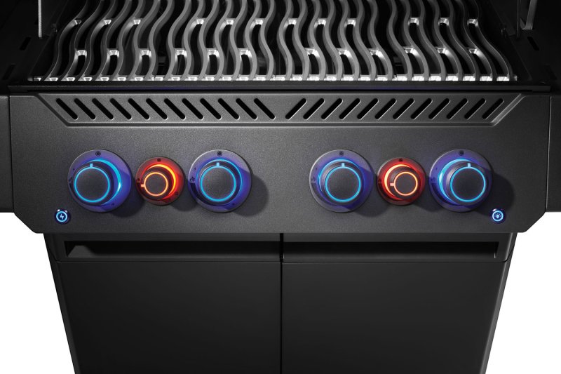 Napoleon Phantom Prestige 500 Connected Gasgrill - mit SIZZLE Zone und Heckbrenner - Edelstahl-Gussroste, Mattschwarz - Modell 2025