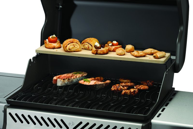 Napoleon Pizzastein für Warmhalteroste - passend für alle Napoleon Grills ab Rogue 425 und größer, Broil King, Grillfürst, Rösle, Enders, Santos und mehr