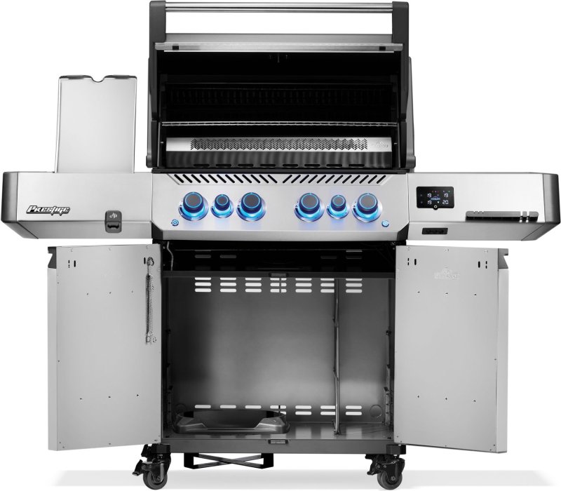 Napoleon Prestige 500 Connected Edelstahl Gasgrill - mit SIZZLE ZONE und Heckbrenner - Modell 2025