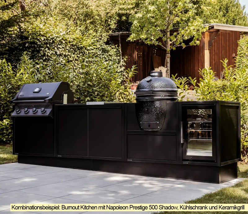 Napoleon Prestige 500 Shadow Einbaugrill inkl. SIZZLE ZONE - Burnout Kitchen Sonderedition - Retoure
