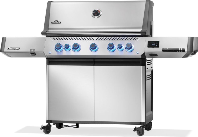 Napoleon Prestige 665 Connected Edelstahl Gasgrill - mit SIZZLE ZONE und Heckbrenner - Modell 2025