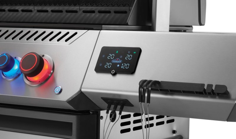 Napoleon Prestige 665 Connected Edelstahl Gasgrill - mit SIZZLE ZONE und Heckbrenner - Modell 2025