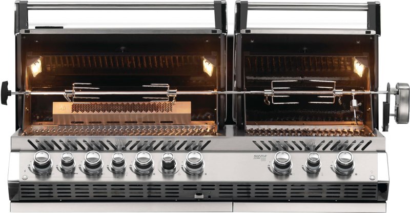 Napoleon Prestige Pro 825-3 Edelstahl Einbaugrill Gas - inkl. Drehspieß - Modell 2025
