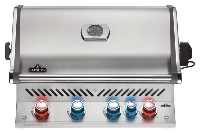 Napoleon Prestige Pro 500-3 Edelstahl Einbaugrill Erdgas - inkl. Drehspieß - Modell 2023