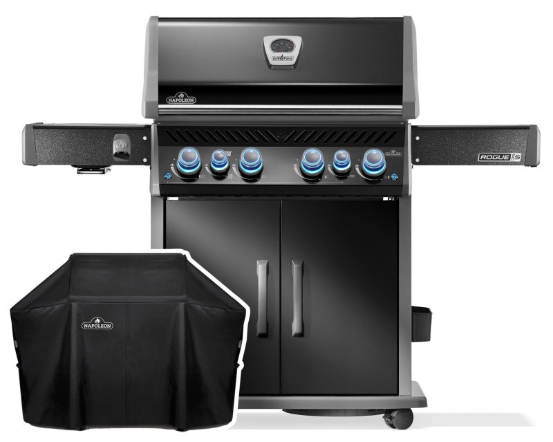 Napoleon Rogue PRO-S 525 Gasgrill - mit SIZZLE ZONE™ und Heckbrenner - Grillfürst Edition inkl. Abdeckhaube