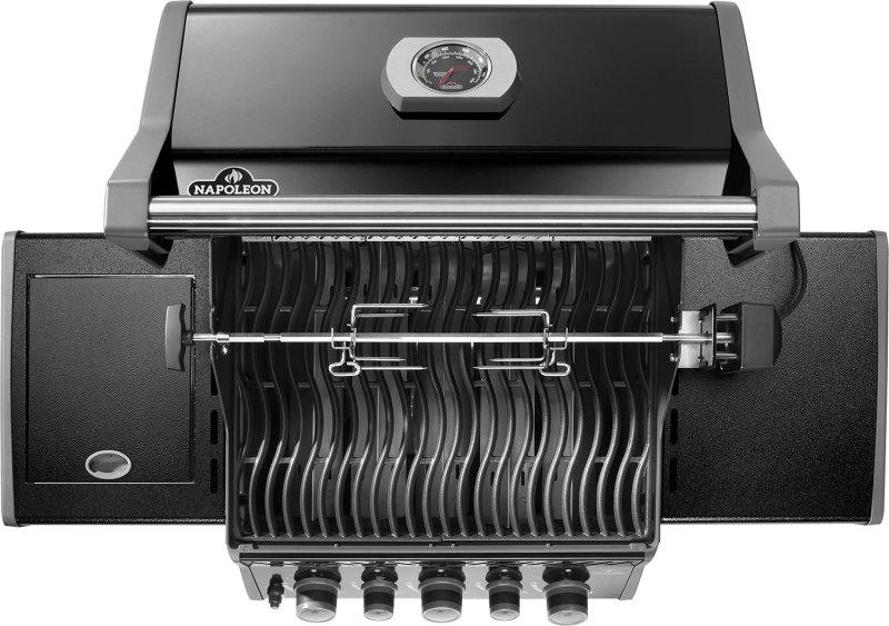 Napoleon Rogue 425 Gasgrill - all black - mit Seitenbrenner und Heckbrenner inkl. Drehspieß - Modell 2025
