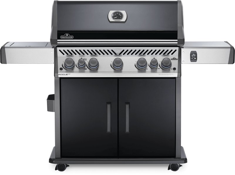 Napoleon Rogue SE 625 Gasgrill, schwarz mit Gussrosten, Sizzle Zone und Heckbrenner - Modell 2023